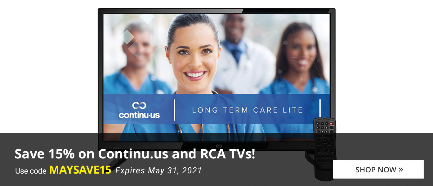 Save 15% on Continu.us and RCA TVs!
Use code MAYSAVE15
Expires May 31, 2021